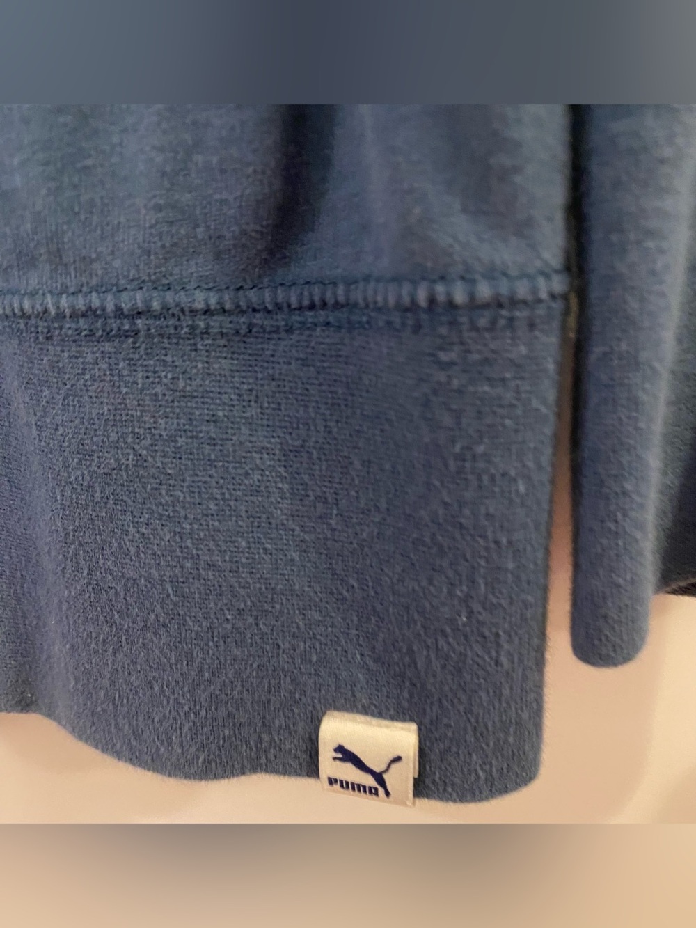 Puma 1/2 Button Up Hoodie Sz S Blue Kangaroo Pocket Drawstring - Picture 7 of 9